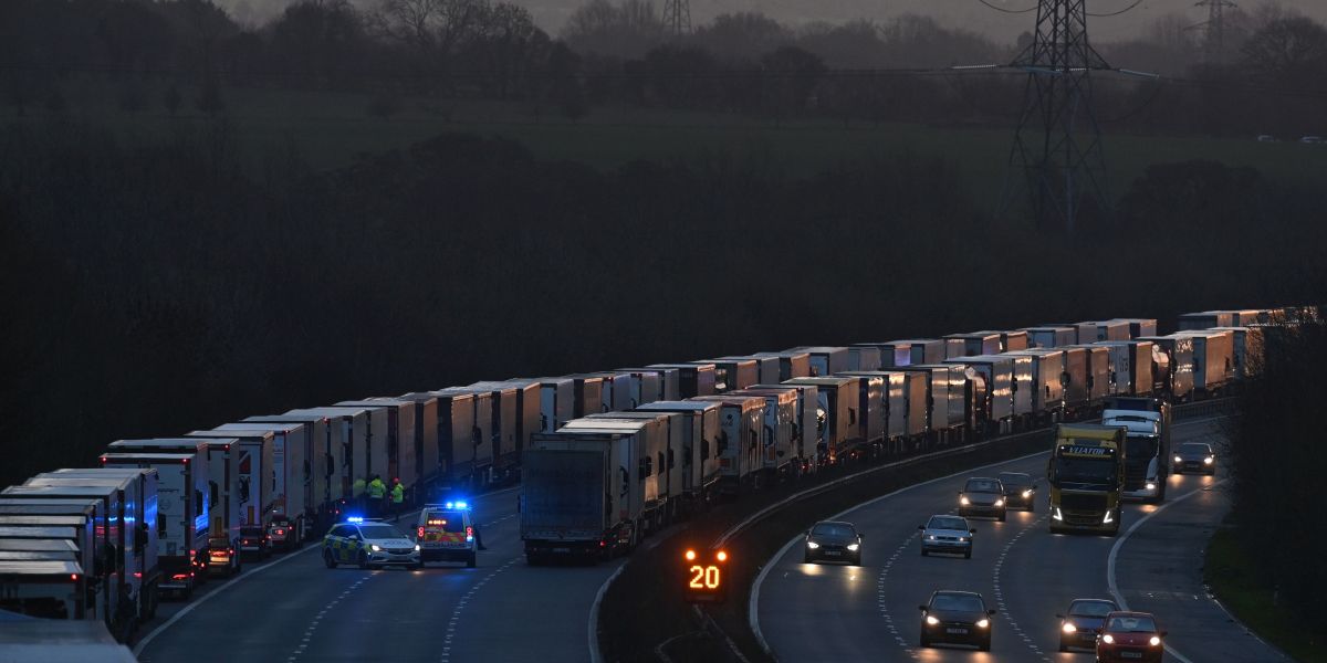 Mutant virus fears are cutting off U.K. trucking routes to Europe
