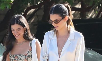 Kendall Jenner Went Out in a White, Barely-Buttoned Blazer and Micro Skirt