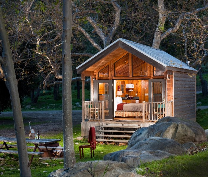 California glamping: Nestled between the Pacific Ocean and the Santa Ynez Mountains, El Capitan Canyon is home to 350 acres of hiking trails and nature lodging.