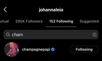 drake and johanna following each other on ig