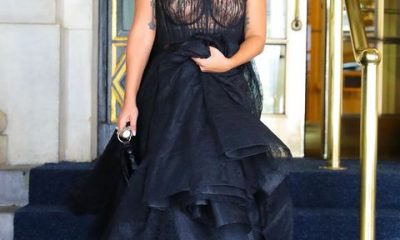 lady gaga in her sheer ball gown