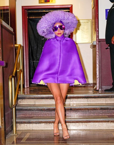 lady gaga out in valentino haute couture