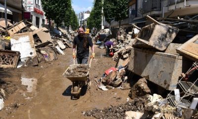 Clean-up after July floods in Bad Neuenahr-Ahrweiler, Germany.