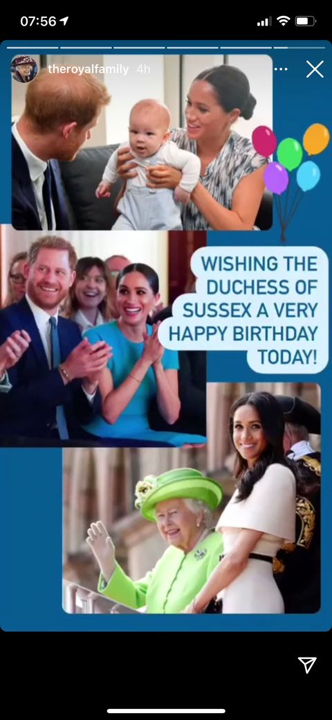 the queen's birthday tribute to meghan in 2021