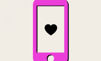 phone with heart