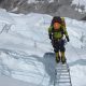Ice climbing using double ladders on Everest