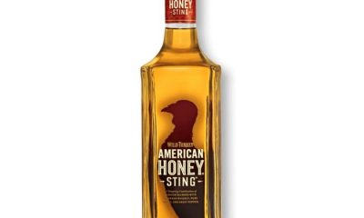 A bottle of Wild Turkey American Honey Sting whiskey.