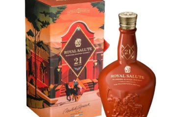 Bottle of Royal Salute 21-Year-Old Polo Estancia Edition Blended Scotch Whisky beside box container