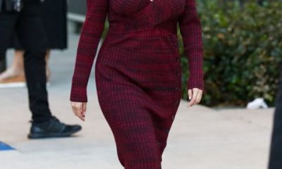 selena gomez out in her red dress in los angeles