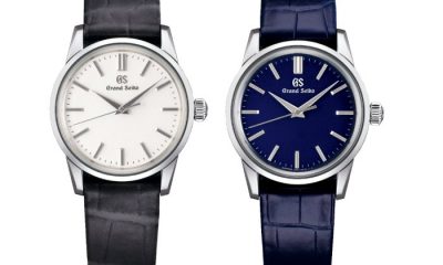 white and blue Grand Seiko Elegance Collection quartz watches