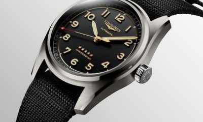 Longines Spirit pilot's watch with a black NATO nylon strap