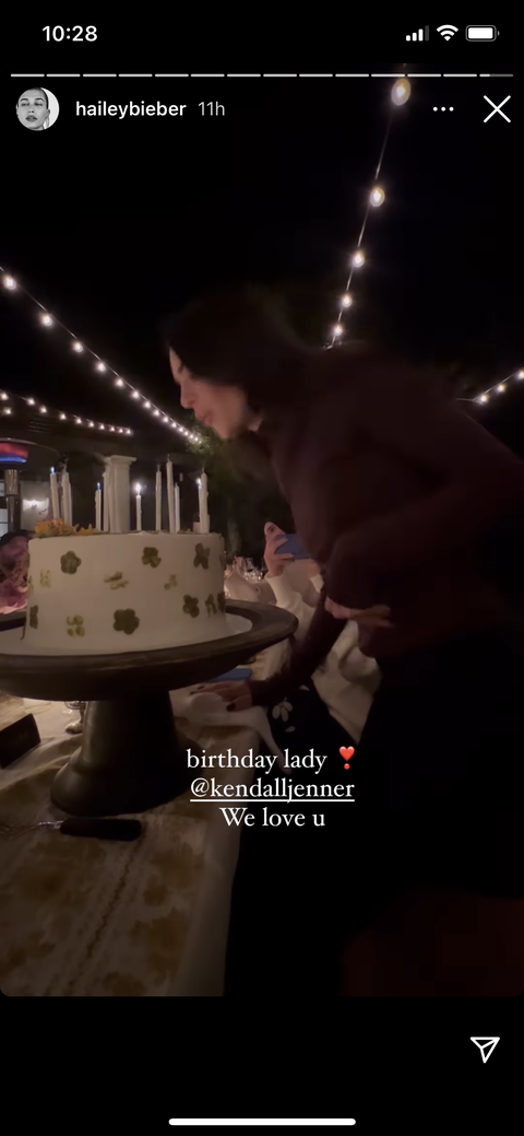 kendall jenner blowing her candles out