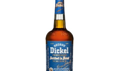 A bottle of George Dickel Bottled in Bond whiskey.
