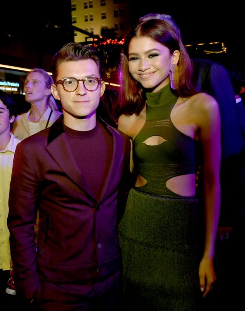 tom holland and zendaya at the spider man far from home after party