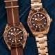 Tudor Black Bay 58 Bronze watches side-by-side on a denim background