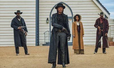 the harder they fall l to r jt holt as maryís guard, regina king as trudy smith, zazie beetz as mary fields, justin clarke as maryís guard in the harder they fall cr david leenetflix © 2021