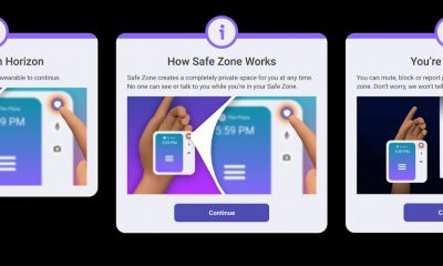 screenshot of Safe Zone interface from Meta