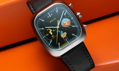 8-Bit Brew watch on an orange background