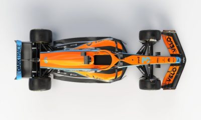 Orange race car