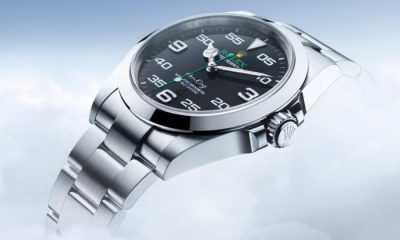 Watch of the Week: Rolex Air-King watch floating above clouds with a blue background
