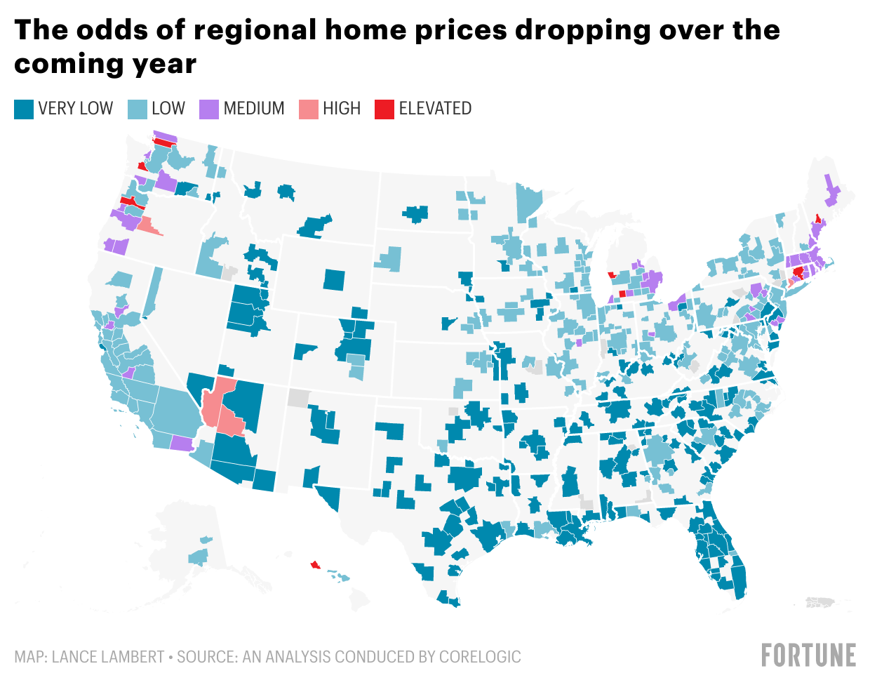 The odds home prices decline in your local housing market, as told by one interactive chart