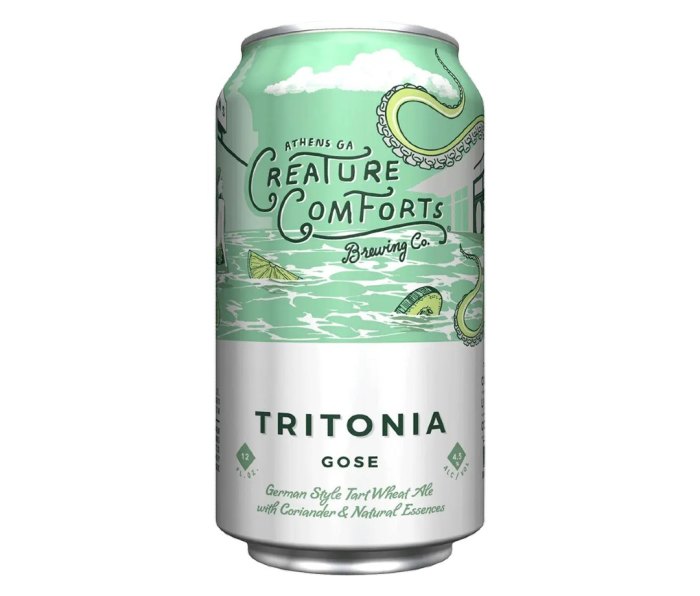 A can of Creature Comforts Tritonia beer