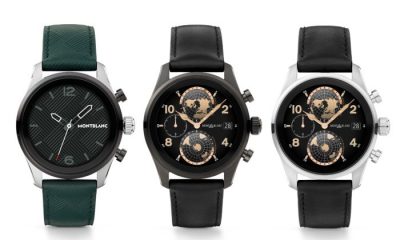 Three Montblanc Summit 3 watches arranged side-by-side on a white background.