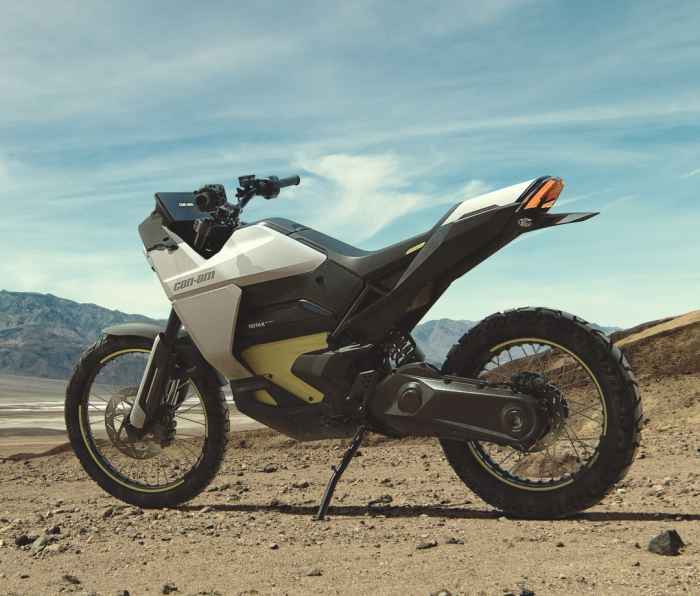 Can-Am revealed the Origin, an EV enduro motorcycle.