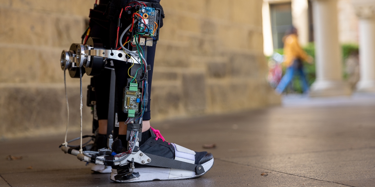 A robotic exoskeleton adapts to wearers to help them walk faster