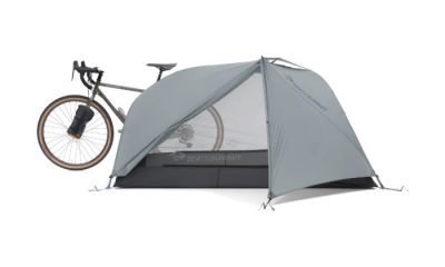 The Sea to Summit Telos has a special version that's made just for bikepacking.